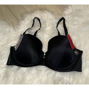 Spanx Bra La Mode 1810 Balconette Underwire Lined Womens 34C Black New Nwt